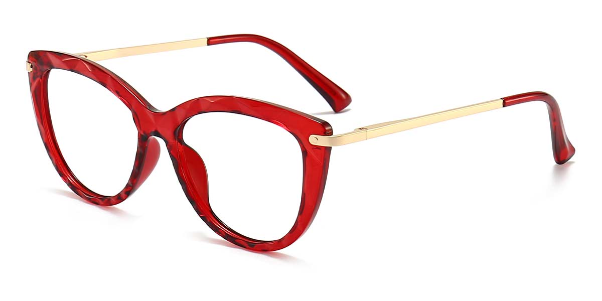 Red - Cat eye Glasses - Kahlil