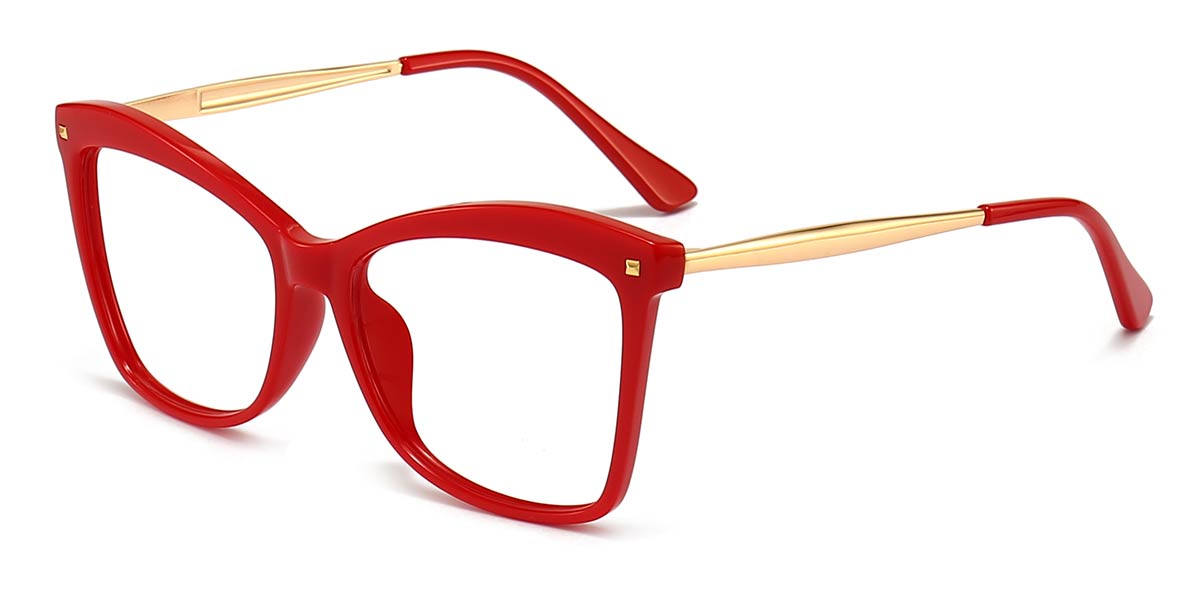 Red - Cat eye Glasses - Leith