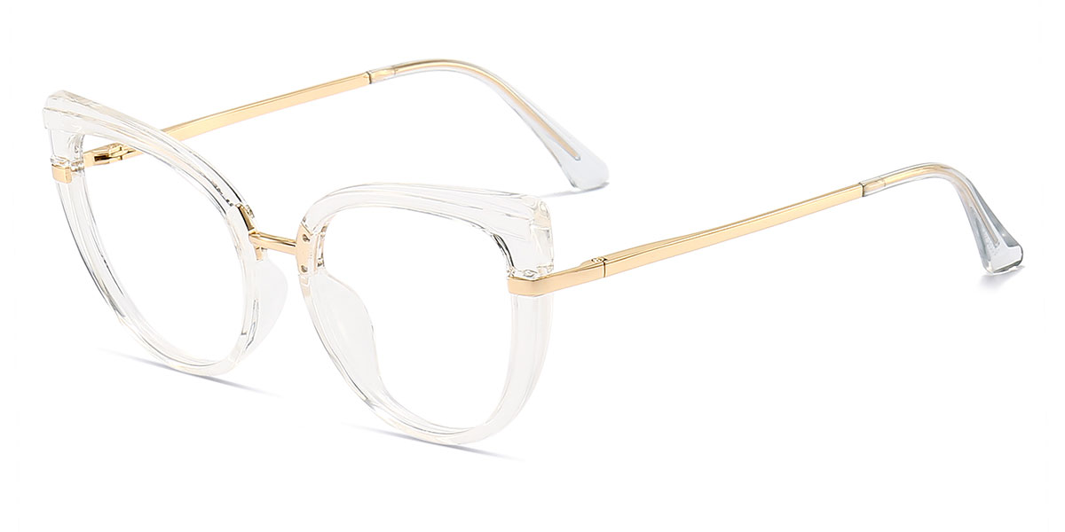 Transparent - Cat eye Glasses - Kimora