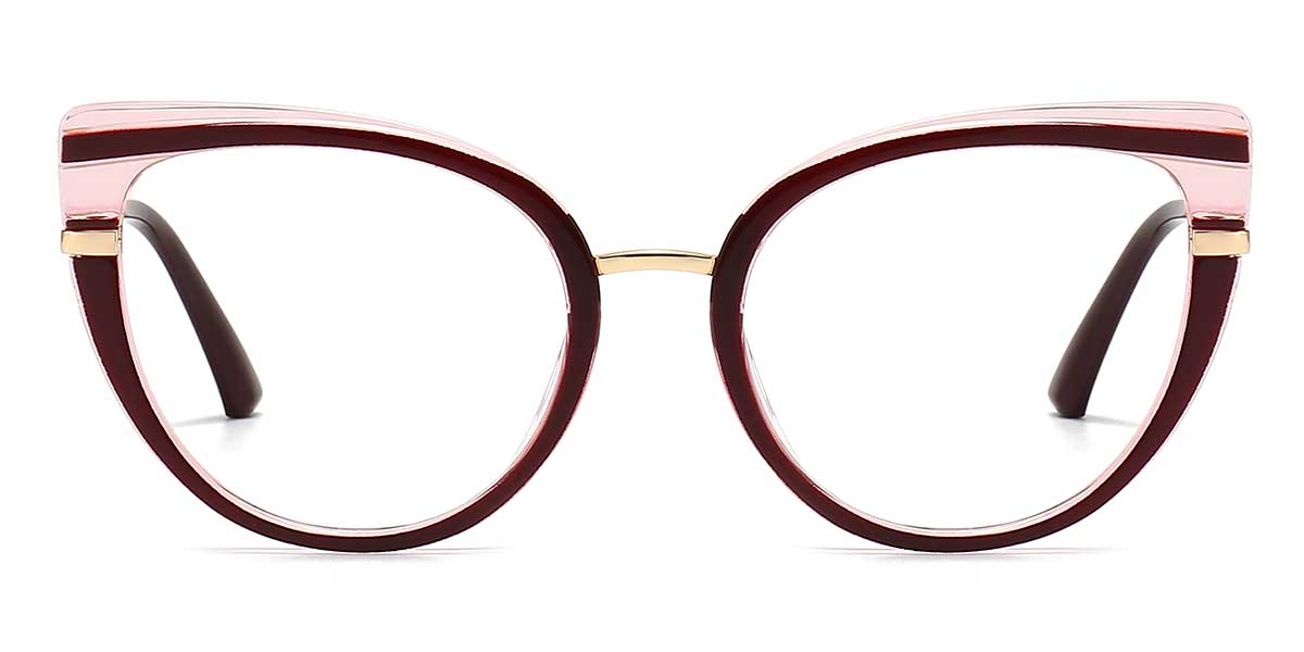 Jujube Red - Cat eye Glasses - Kimora