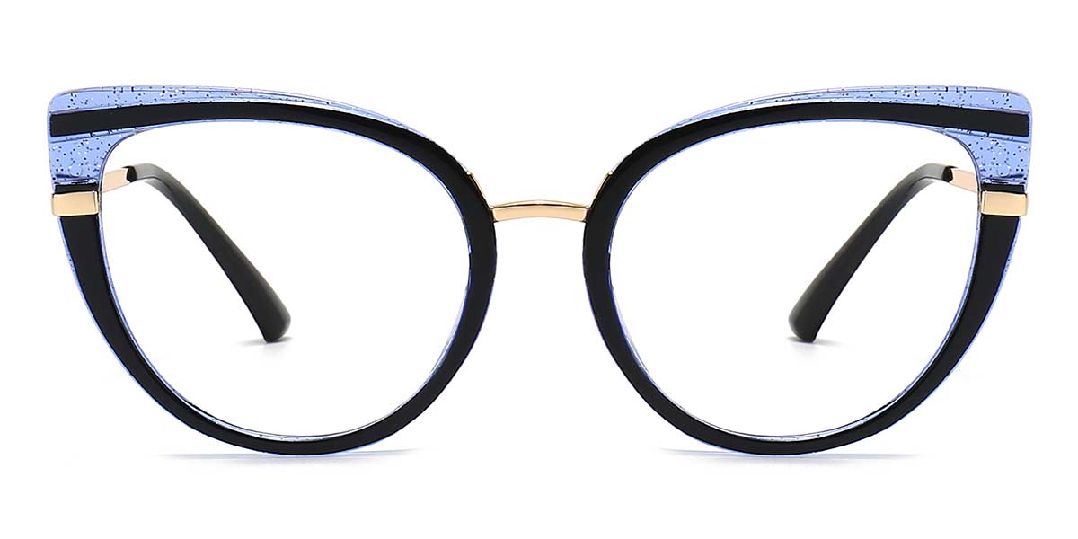 Blue - Cat eye Glasses - Kimora