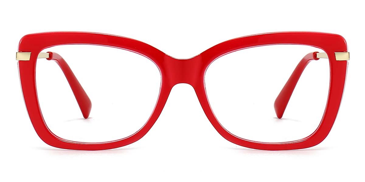Red Alondra - Square Glasses