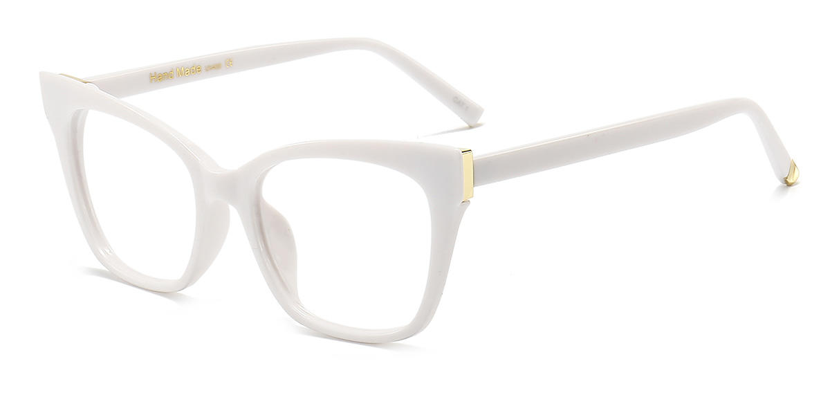 White Valeska - Cat Eye Glasses