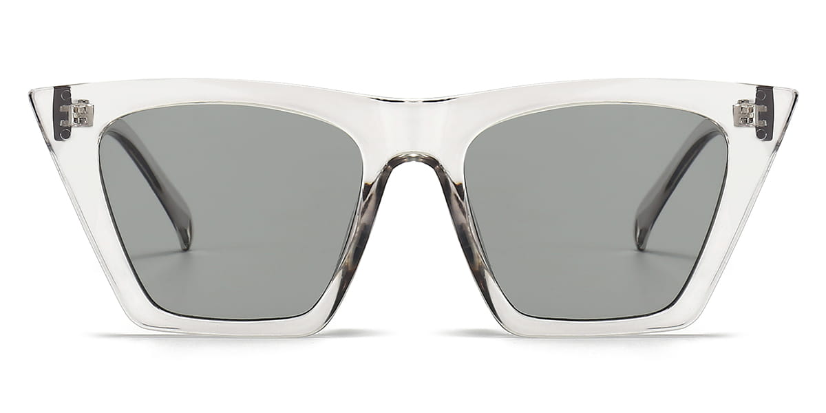 Transparent Grey Grey - Cat eye Sunglasses - Niamh