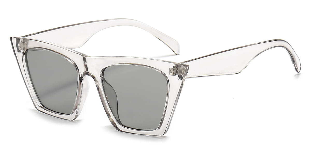 Transparent Grey Grey Niamh - Cat Eye Sunglasses