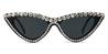 Diamond Suds Black Gradual Grey Madelyn - Cat Eye Sunglasses