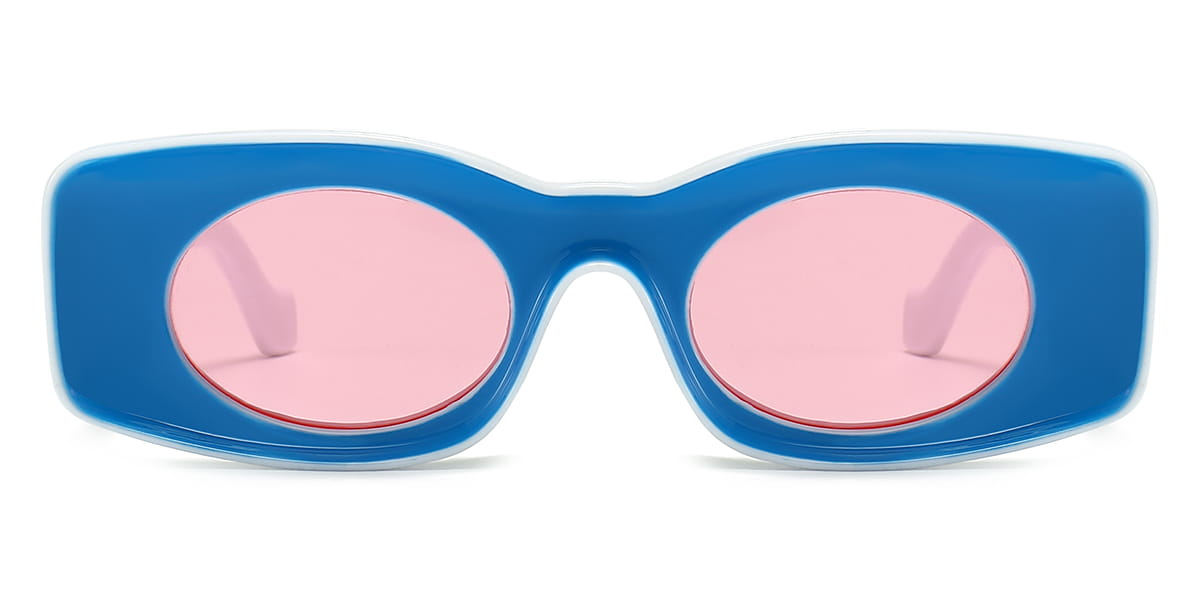 Blue Pink - Rectangle Sunglasses - Sirka