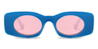Blue Pink Sirka - Rectangle Sunglasses