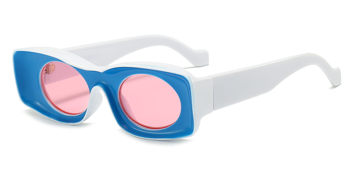 Blue Pink - Rectangle Sunglasses - Sirka