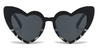 Black Tortoiseshell Gradual Grey Oona - Cat Eye Sunglasses