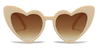 Beige Brown Oona - Cat Eye Sunglasses