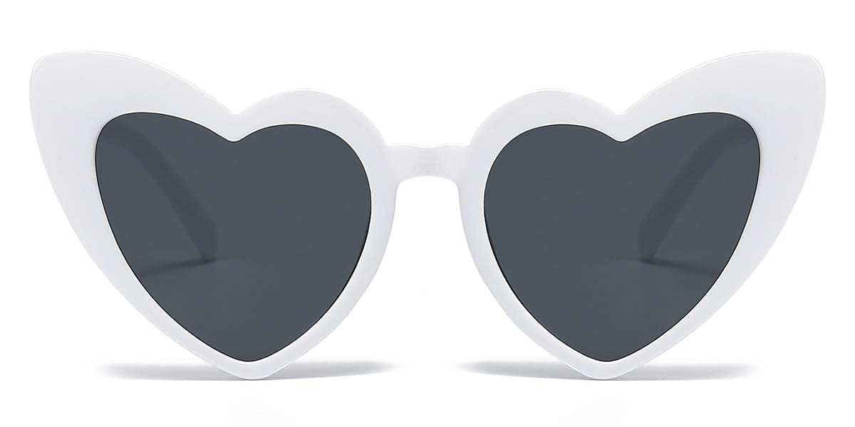 White Grey - Cat eye Sunglasses - Oona