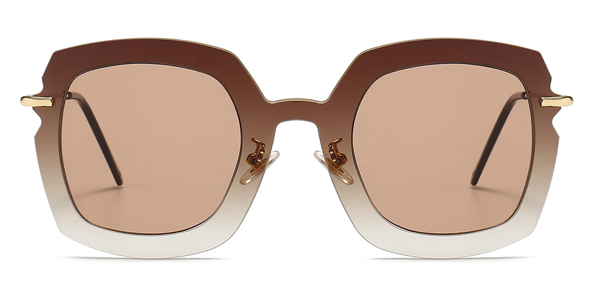 Brown Gradual Brown Nyla - Square Sunglasses