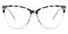 Black Tortoiseshell Clear Ozias - Oval Glasses