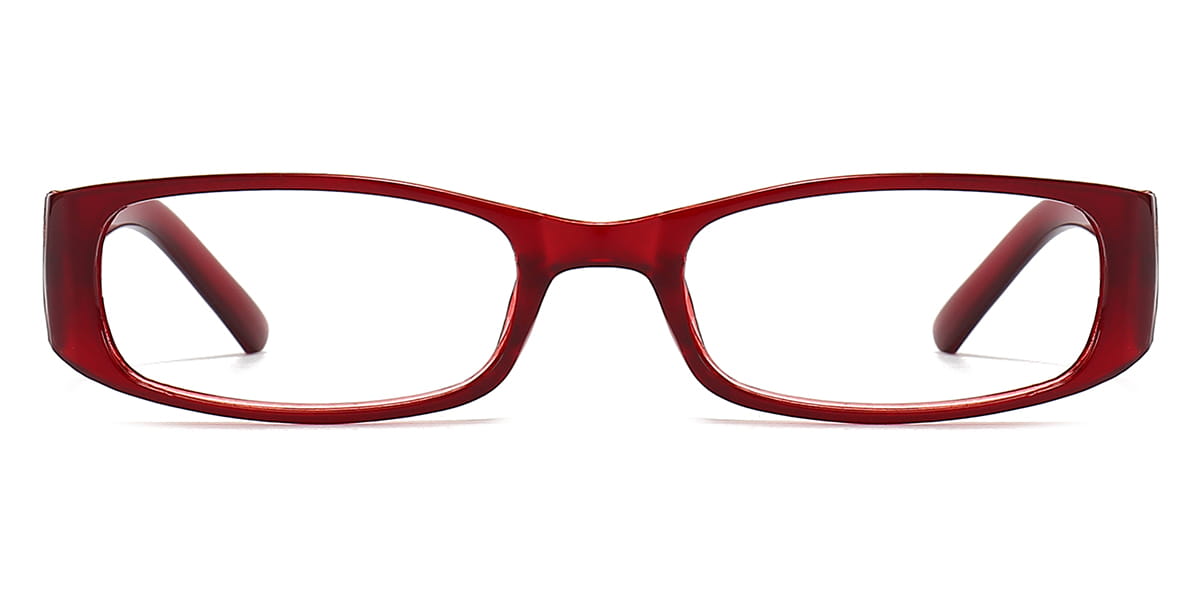 Red - Rectangle Glasses - Cyprian