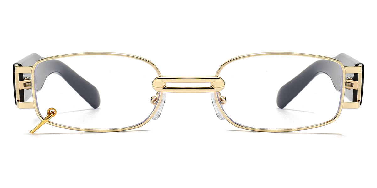 Gold Black - Rectangle Glasses - Eilid