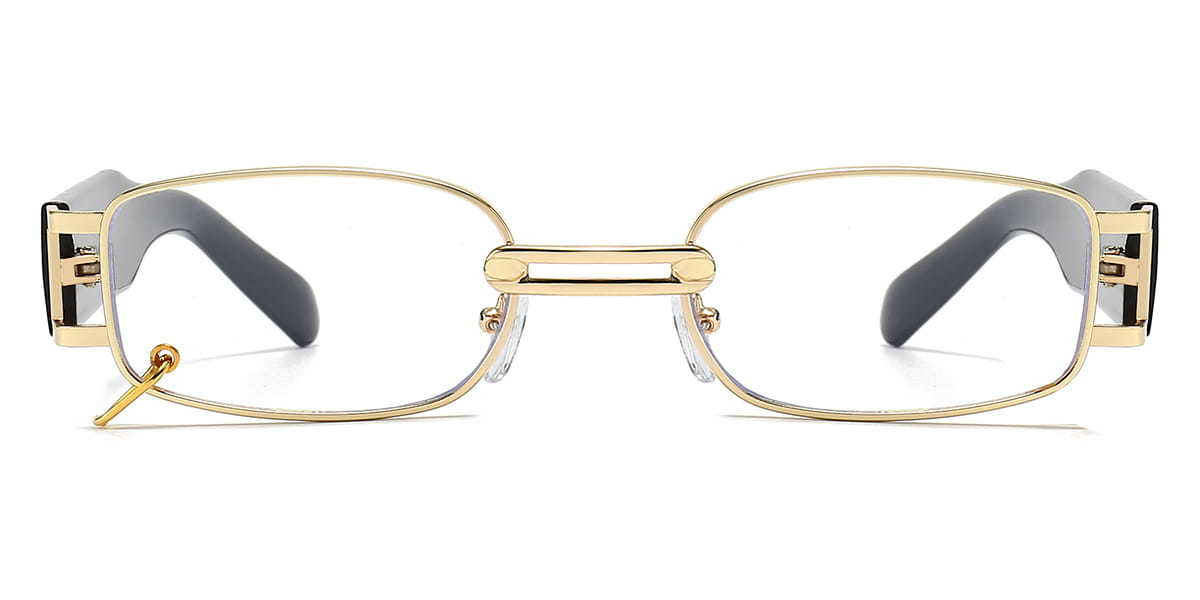 Black Gold Eilid - Rectangle Glasses