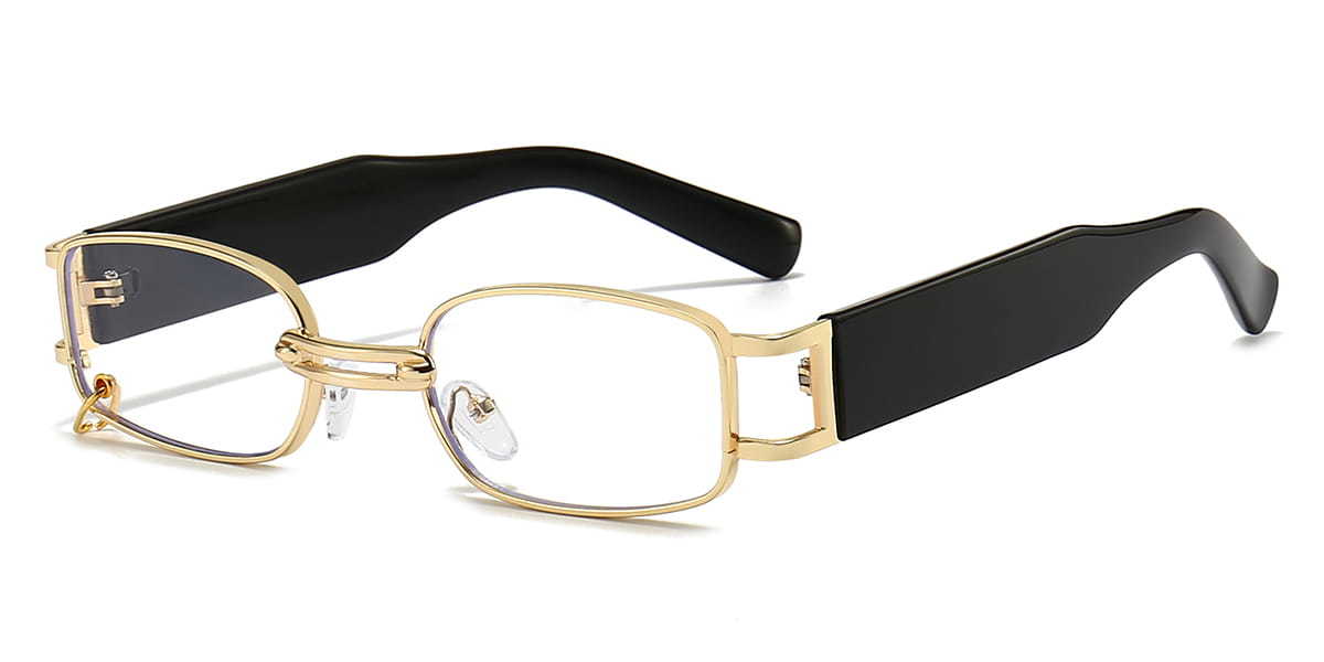 Black Gold Eilid - Rectangle Glasses