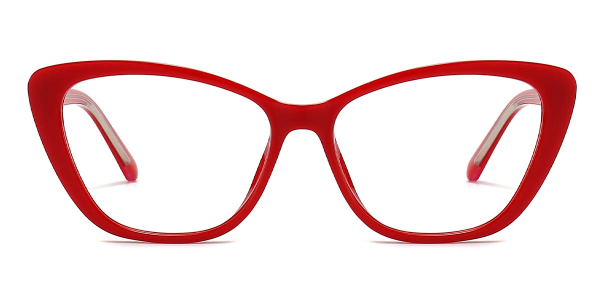 Red - Cat eye Glasses - Annushka
