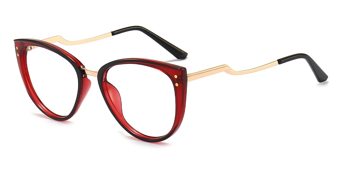 Red - Cat eye Glasses - Ainhoa