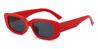 Red Grey Noa - Rectangle Sunglasses