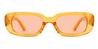Transparent Orange Orange Noa - Rectangle Sunglasses