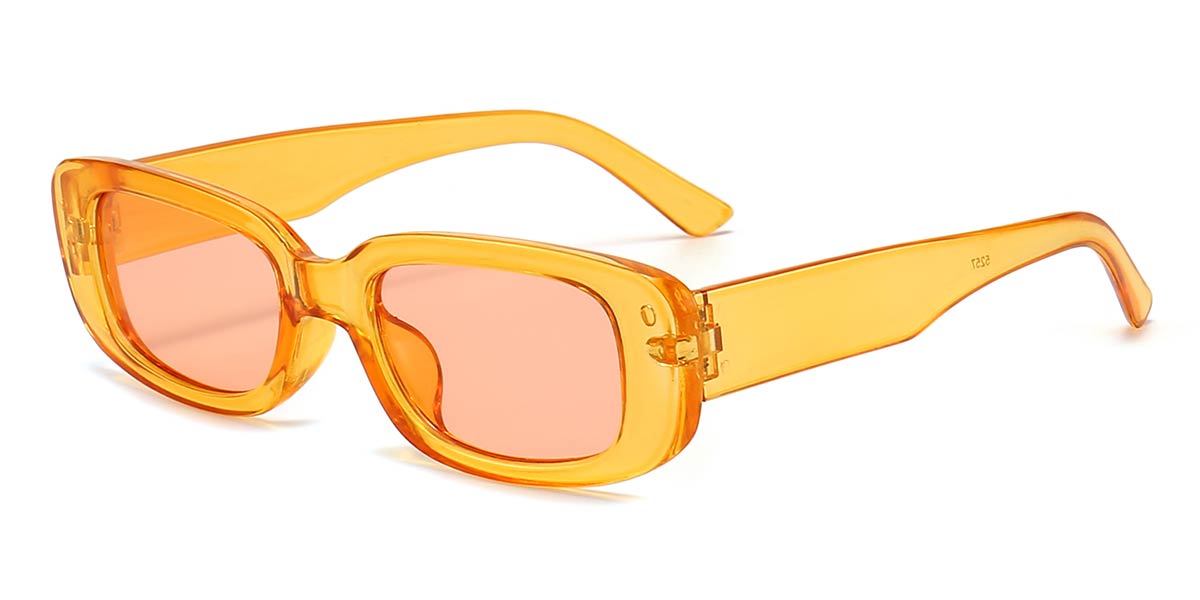 Transparent Orange Orange Noa - Rectangle Sunglasses