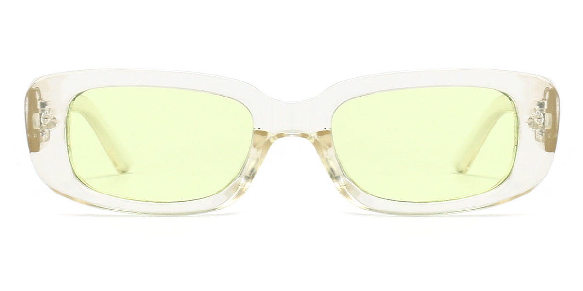 Transparent Green Noa - Rectangle Sunglasses