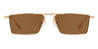 Gold Brown Bonnie - Rectangle Sunglasses