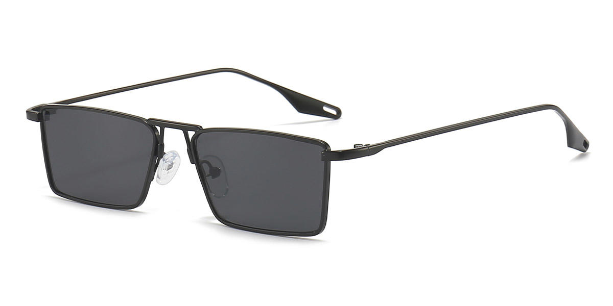 Black Grey Bonnie - Rectangle Sunglasses