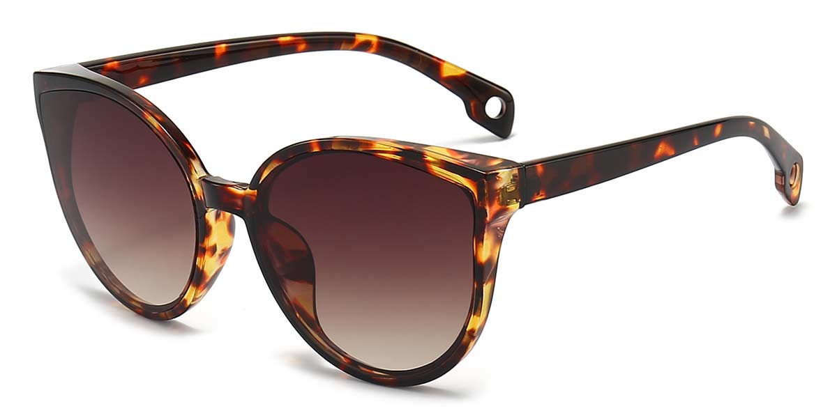 Tortoiseshell Gradual Brown - Cat eye Sunglasses - Rae