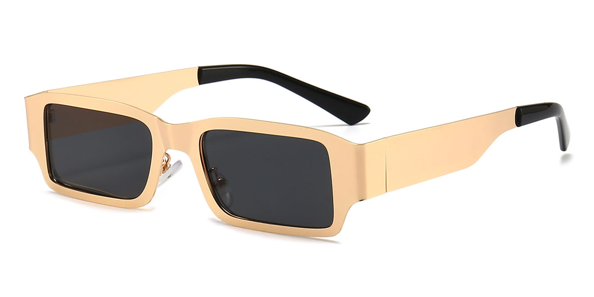 Gold Grey Lucia - Rectangle Sunglasses