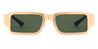 Gold Olive Green Lucia - Rectangle Sunglasses