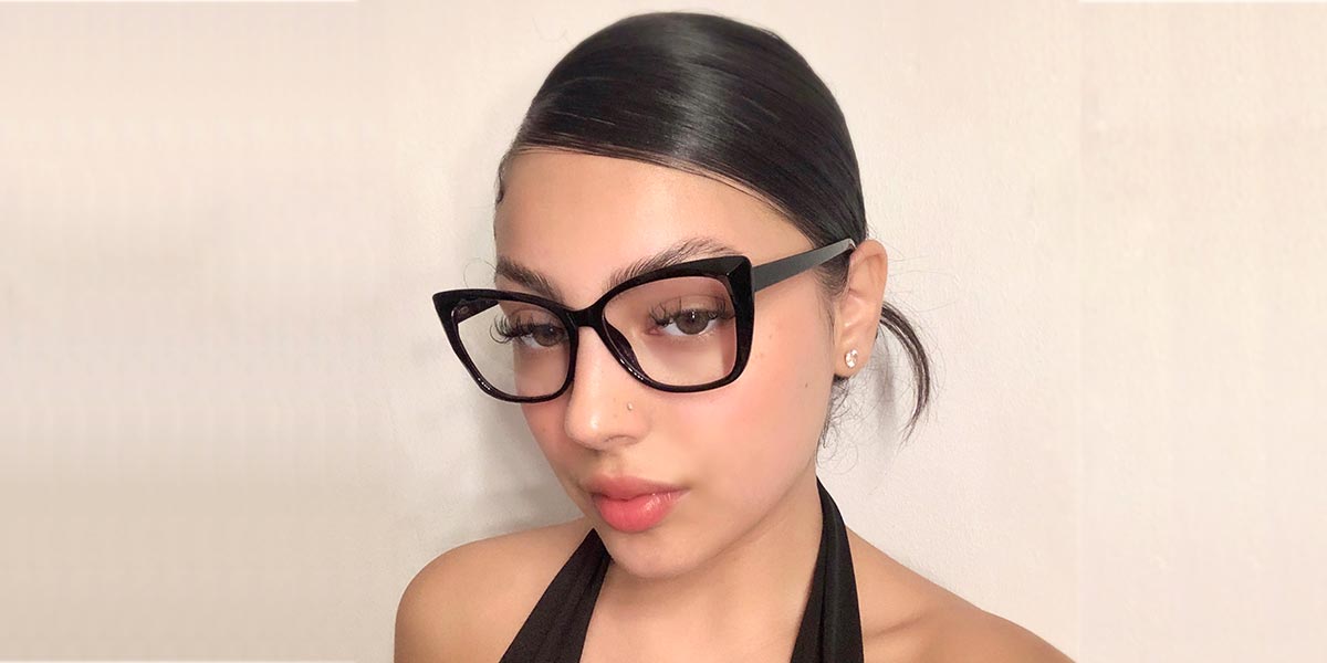 Black - Cat eye Glasses - Persia