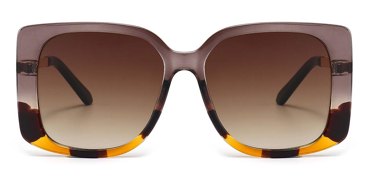 Tortoiseshell Gradual Brown Mia - Square Sunglasses