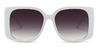 White Grey Mia - Square Sunglasses