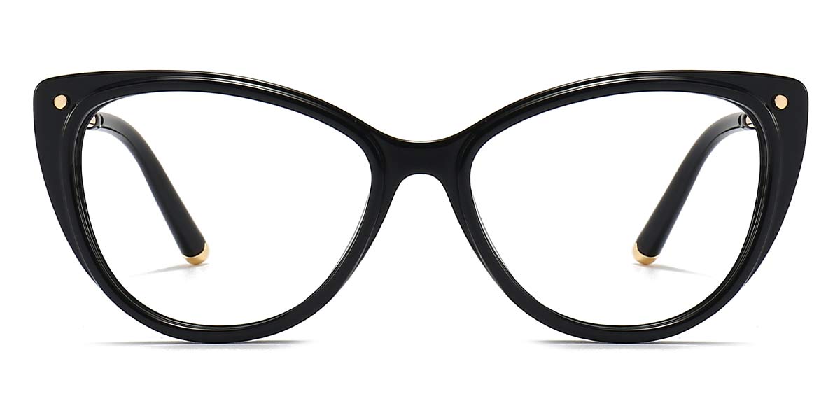 Black - Cat eye Glasses - Effie