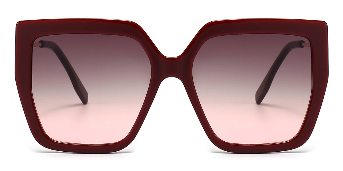 Red Grey - Square Sunglasses - Slvye