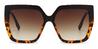 Tortoiseshell Gradual Brown Slvye - Square Sunglasses
