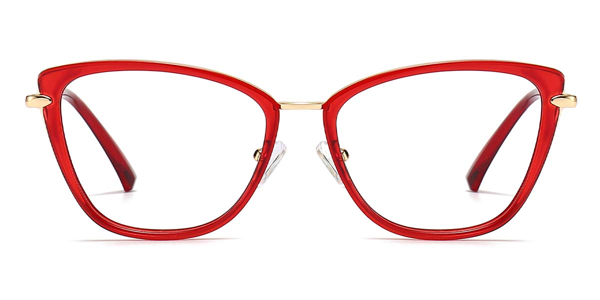 Red - Square Glasses - Algernon