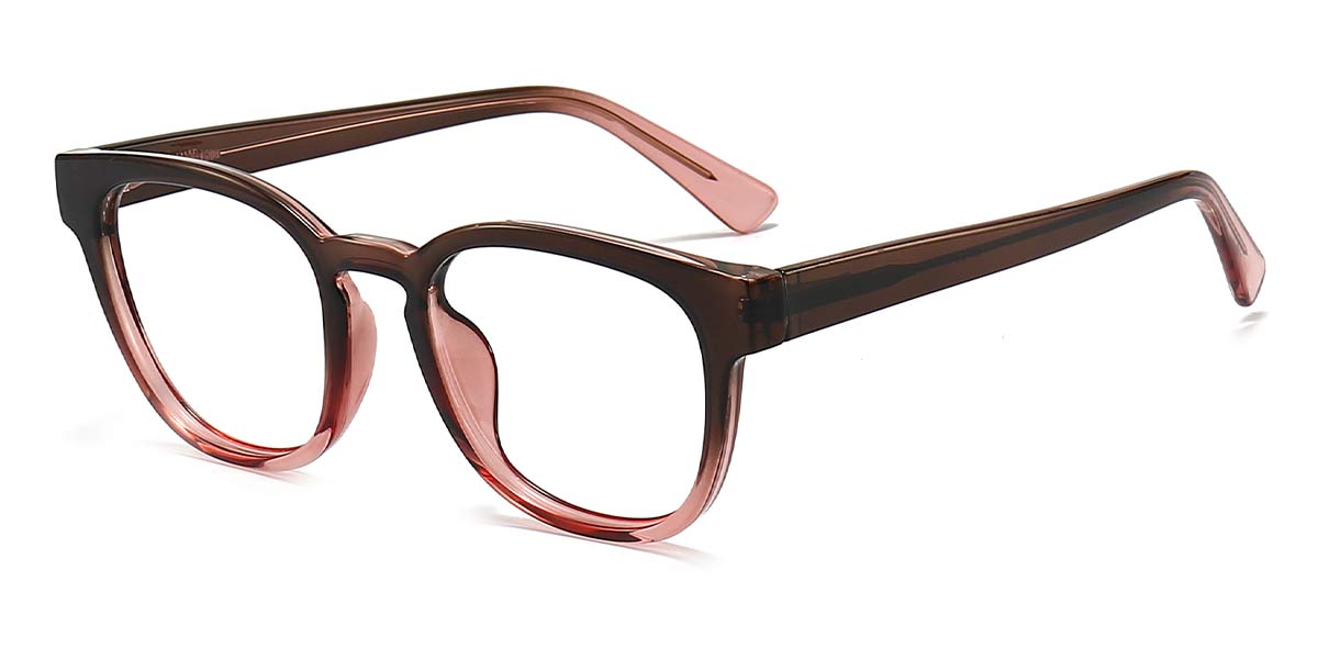 Grey Pink - Square Glasses - Ida
