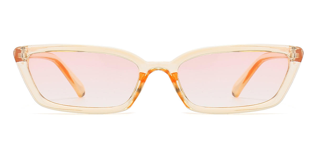 Transparent Orange Orange Kiki - Rectangle Sunglasses