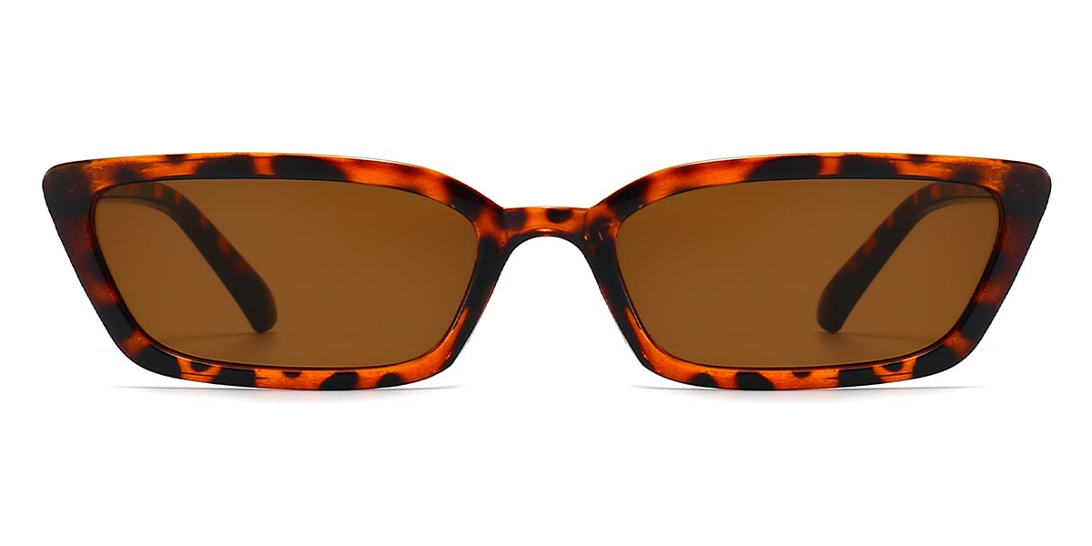 Tortoiseshell Brown - Rectangle Sunglasses - Kiki