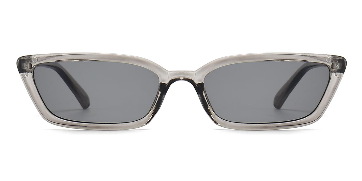 Transparent Grey Grey Kiki - Rectangle Sunglasses