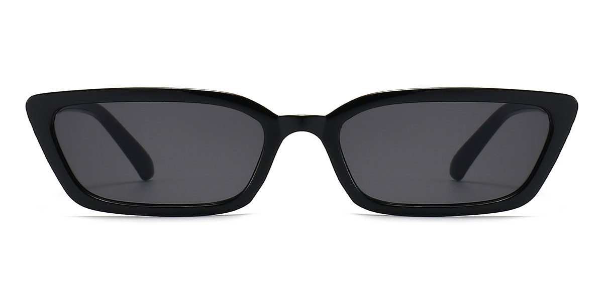 Black Grey Kiki - Rectangle Sunglasses