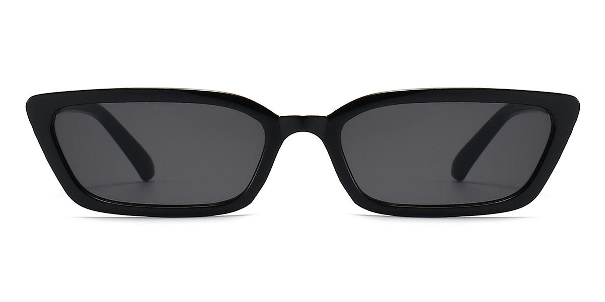 Black Grey Kiki - Rectangle Sunglasses