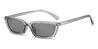 Transparent Grey Grey Kiki - Rectangle Sunglasses