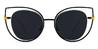 Black Grey Pascale - Cat Eye Sunglasses