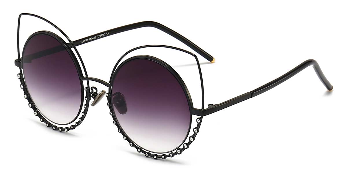 Black Gradual Grey Silkie - Cat eye Sunglasses