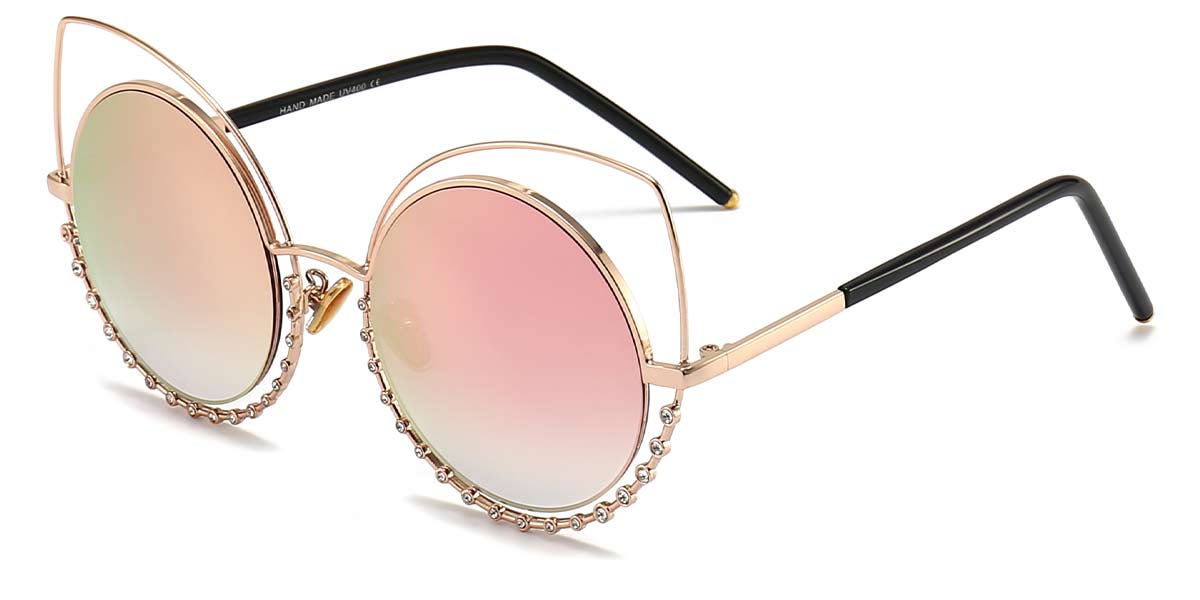 Rose Gold Pink - Cat eye Sunglasses - Silkie